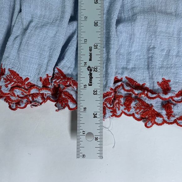 Goodnight Macaroon L Baby Blue Tiered Ruffle Mini Dress Embroidery *flaw - Picture 9 of 9